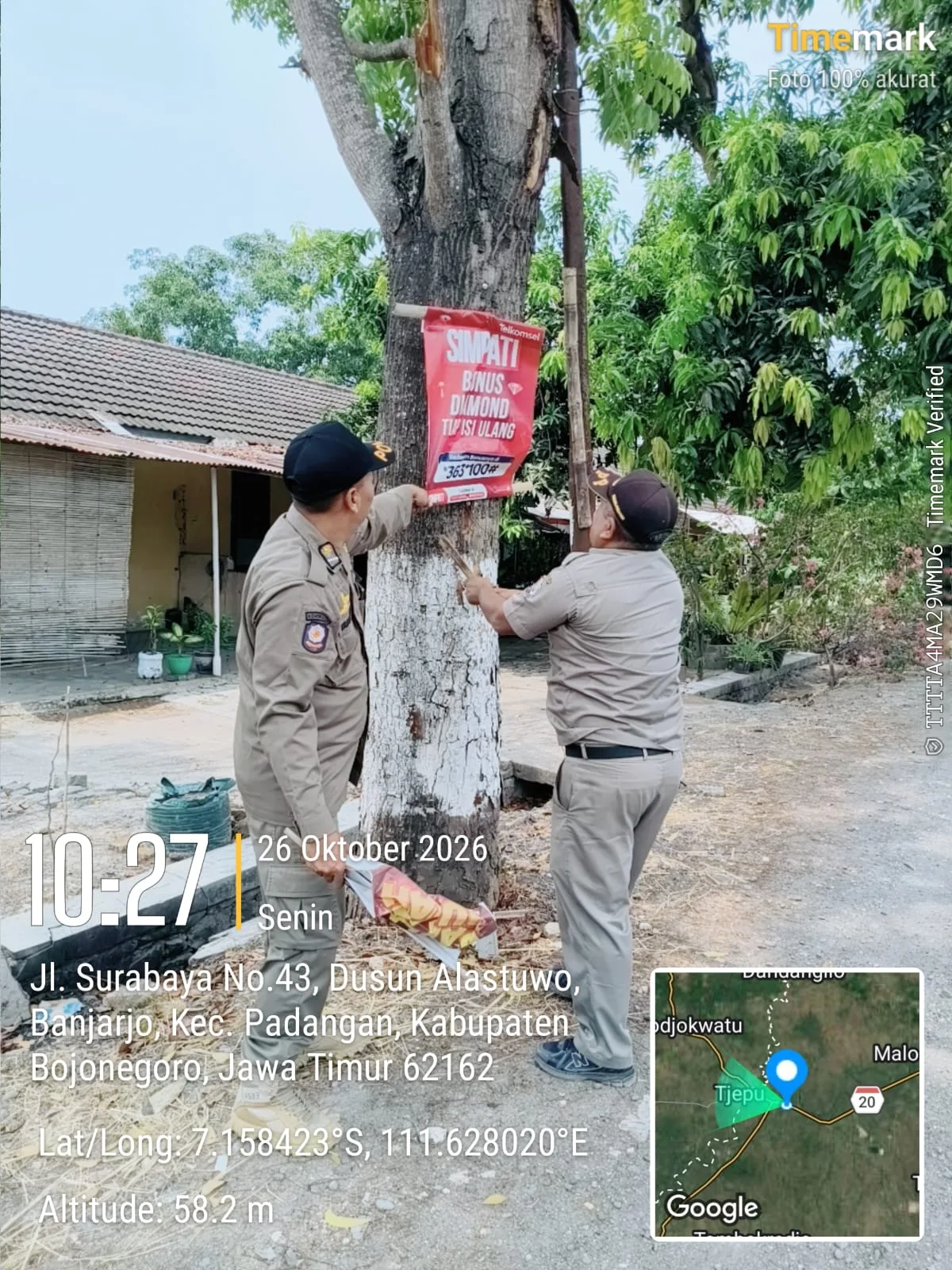 PENERTIBAN BENNER YANG MELANGGAR PERDA NO. 15 THN 2015