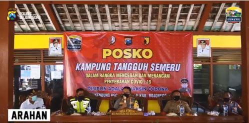 KUNJUNGAN KAPOLRES BOJONEGORO DI KAMPUNG TANGGUH SEMERU DESA KENDUNG KECAMATAN PADANGAN