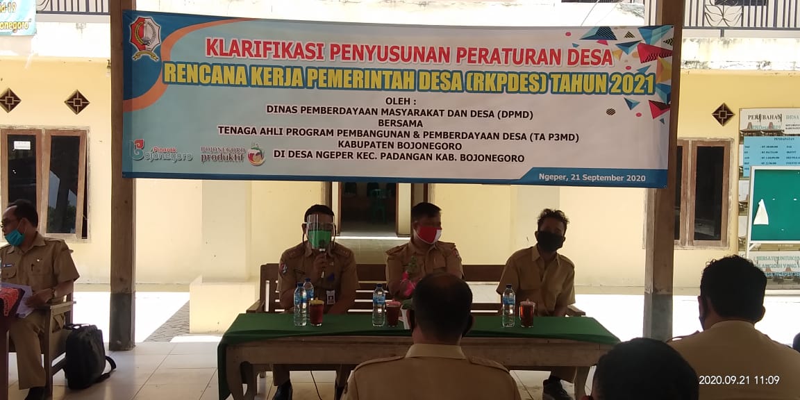 KLARIFIKASI PENYUSUNAN PERATURAN DESA RENCANA KERJA PEMERINTAH DESA ( RKPDES ) TAHUN 2021 Ds. NGEPER
