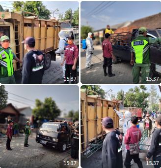 PENYEKATAN HEWAN UNTUK ANTISIPASI PENYEBARAN PMK DAN VIRUS CACAR DI DEPAN POS  PEMERIKSAAN HEWAN DAR