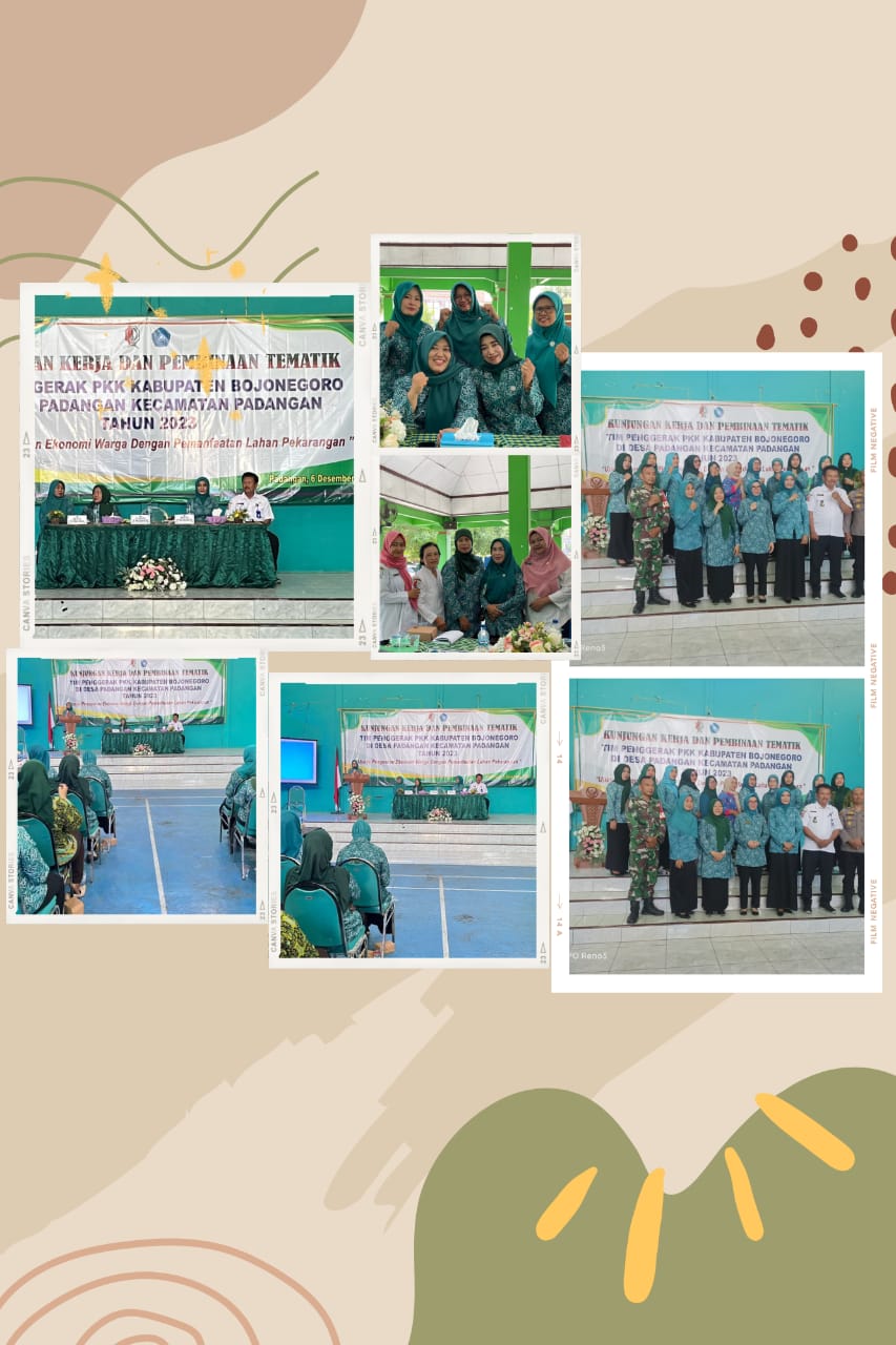 KUNJUNGAN KERJA DAN PEMBINAAN TEMATIK TIM PENGGERAK PKK KABUPATEN BOJONEGORO DI DESA PADANGAN