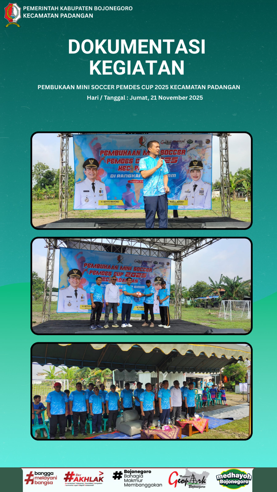 PEMBUKAAN MINI SOCCER PEMDES CUP 2025 KECAMATAN PADANGAN