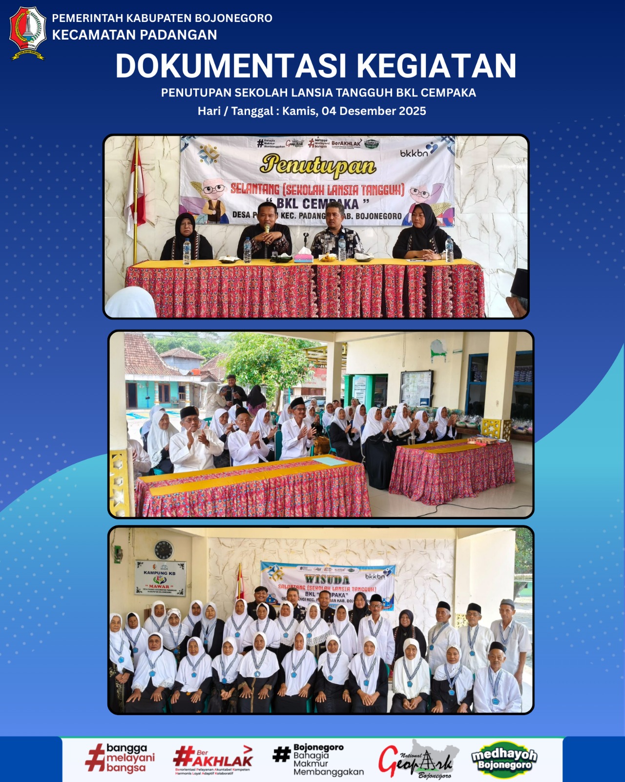 PENUTUPAN SEKOLAH LANSIA TANGGUH BKL CEMPAKA