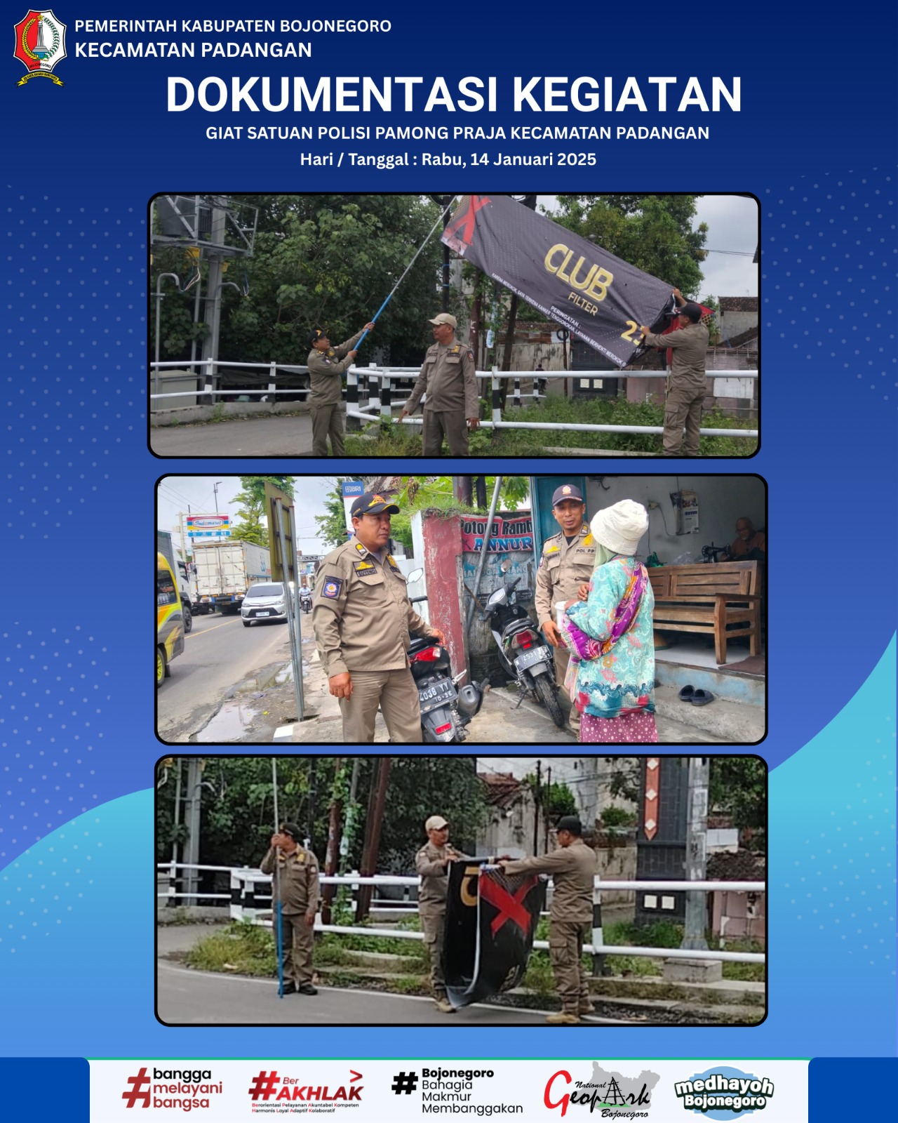 GIAT SATUAN POLISI PAMONG PRAJA KECAMATAN PADANGAN