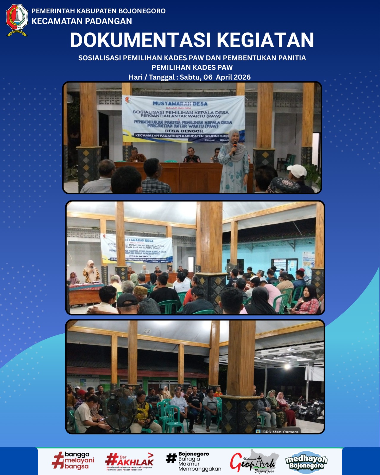 SOSIALISASI PEMILIHAN KADES PAW DAN PEMBENTUKAN PANITIA PEMILIHAN KADES PAW