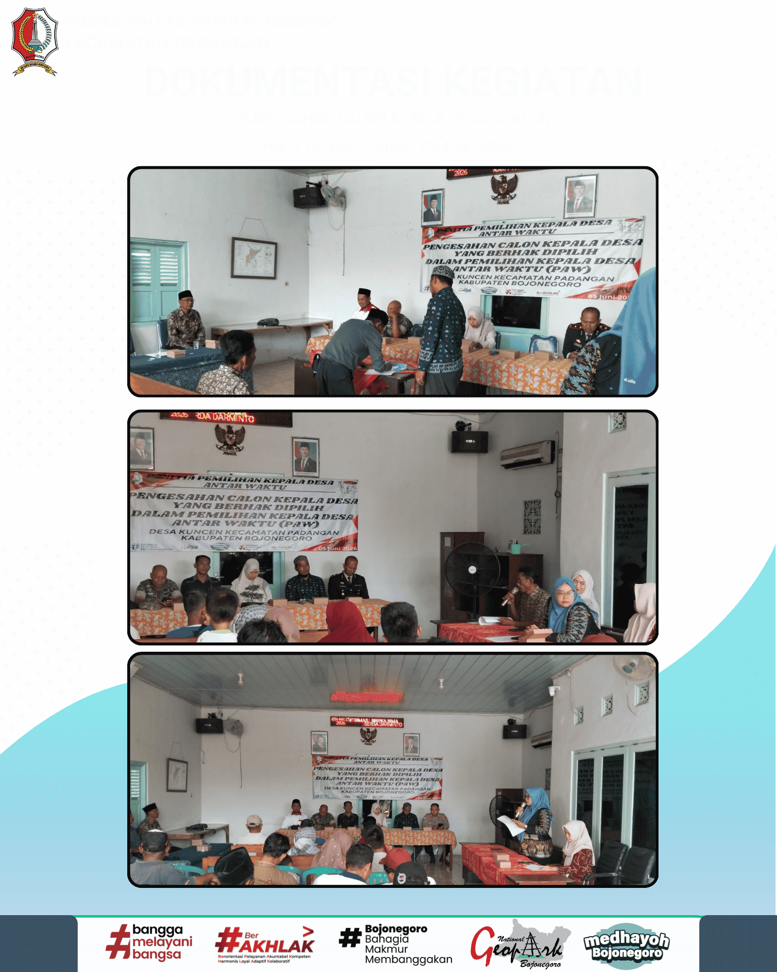 PENGESAHAN CALON KEPALA DESA KUNCEN