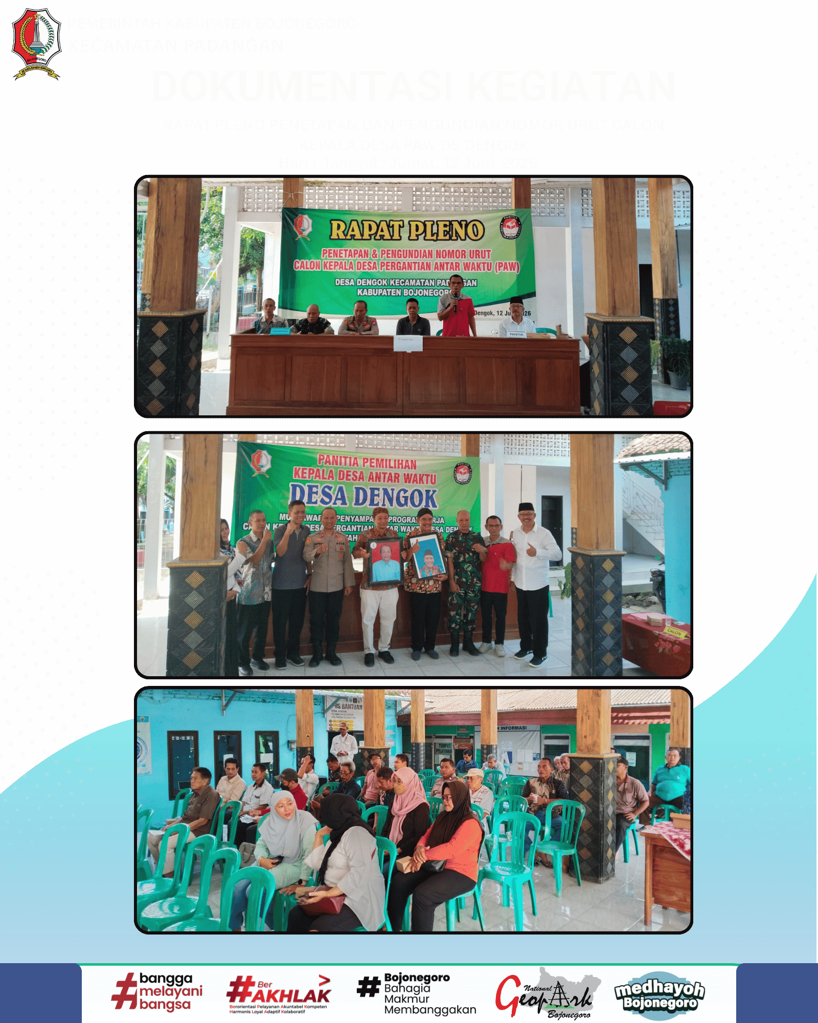 RAPAT PLENO PENETAPAN DAN PENGUNDIAN NOMOR URUT CALON KEPALA DESA PAW DS DENGOK