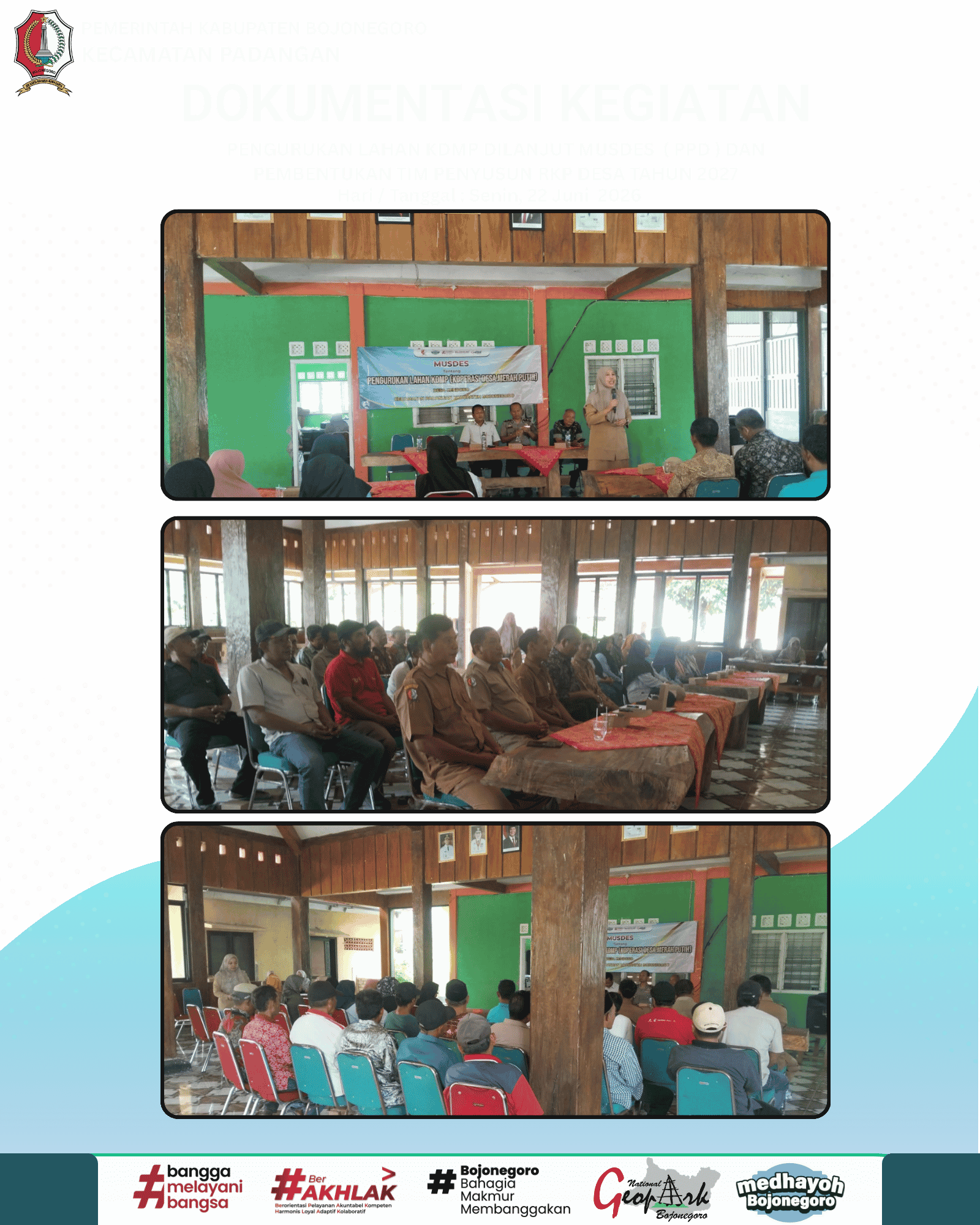PENGURUKAN LAHAN KDMP DILANJUT MUSDES  ( PPD ) DAN PEMBENTUKAN TIM PENYUSUN RKP DESA TAHUN 2027