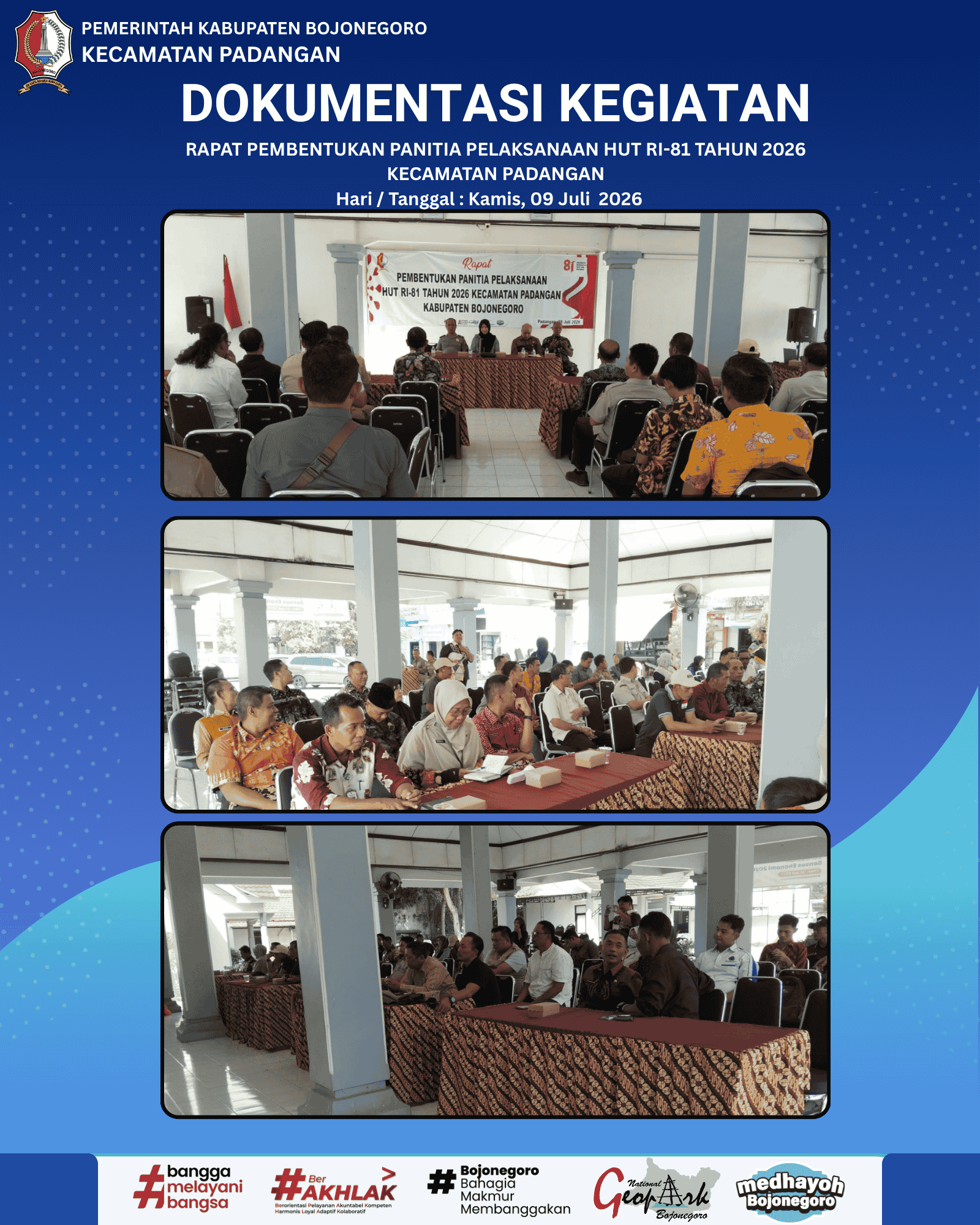 RAPAT PEMBENTUKAN PANITIA PELAKSANAAN HUT RI-81 TAHUN 2026  KECAMATAN PADANGAN