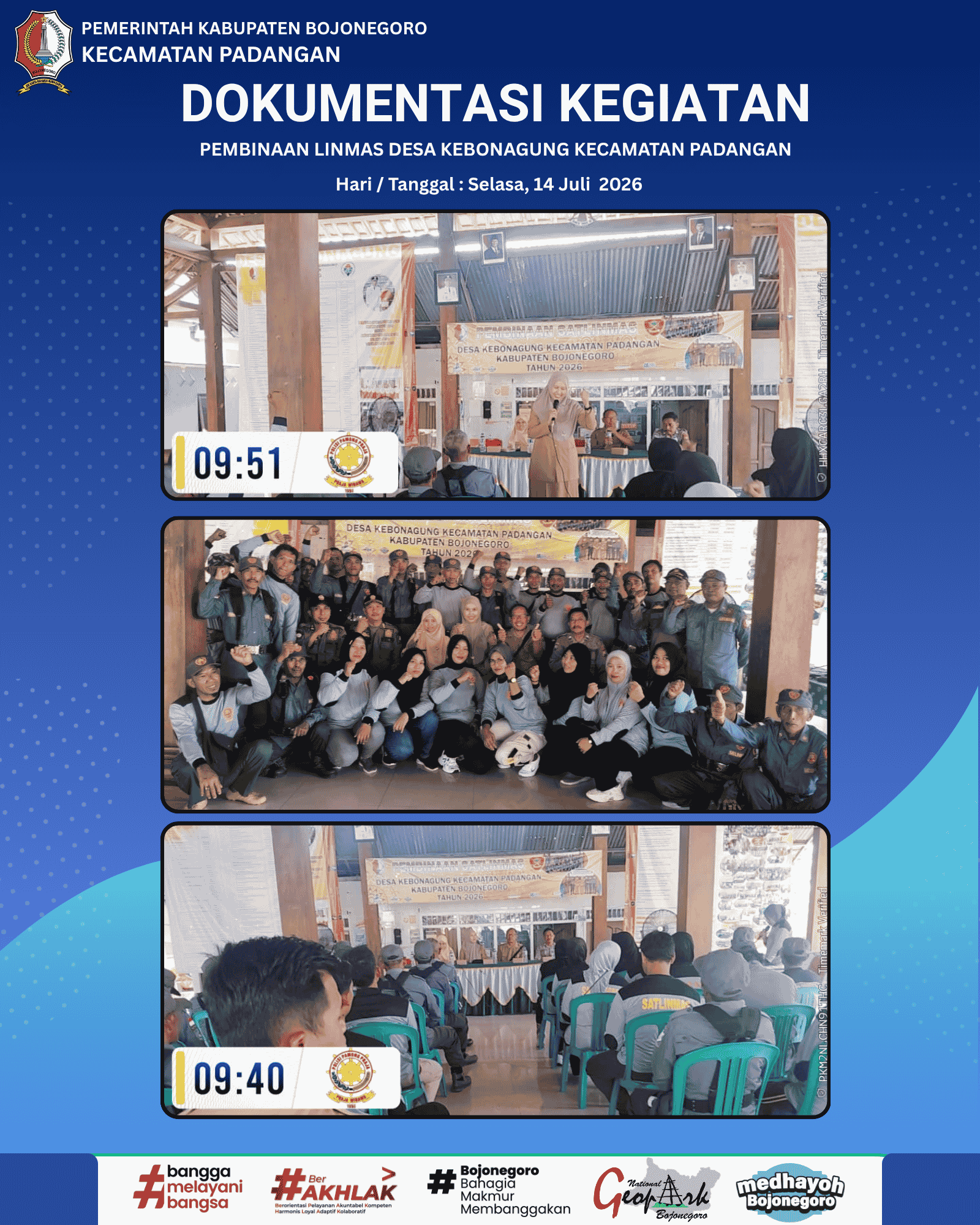PEMBINAAN LINMAS DESA KEBONAGUNG KECAMATAN PADANGAN