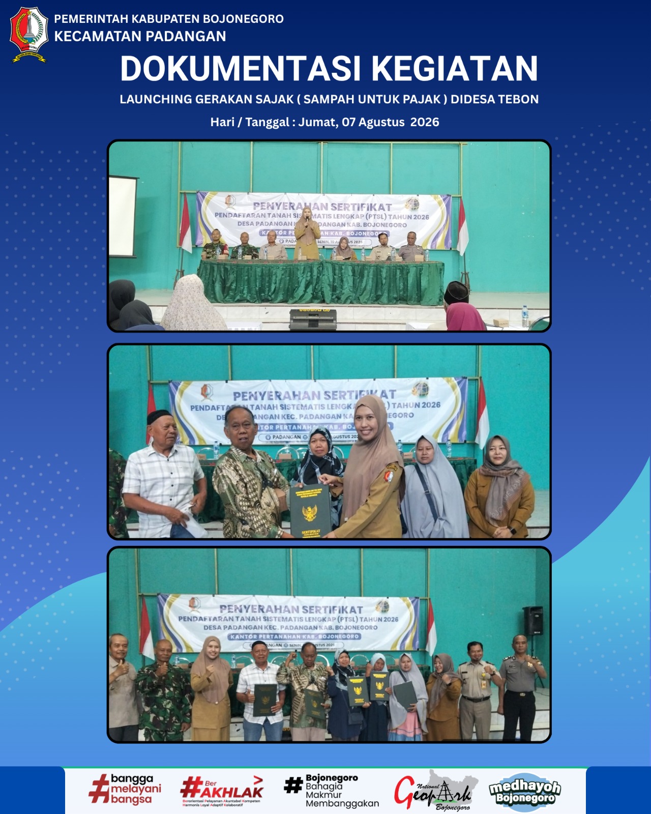 PENYERAHAN SERTIFIKAT PENDAFTARAN TANAH SISTEMATIS LENGKAP ( PTSL ) TAHUN 2026 DI DESA PADANGAN