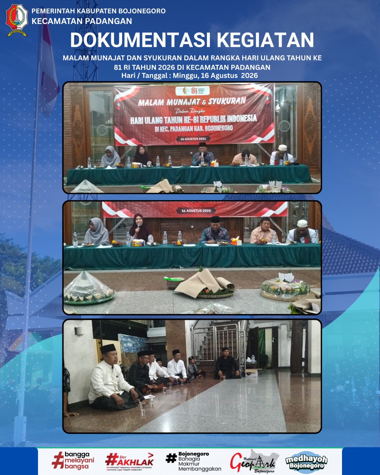 MALAM MUNAJAT DAN SYUKURAN DALAM RANGKA HUT RI KE - 81 TAHUN 2026 DI KECAMATAN PADANGAN