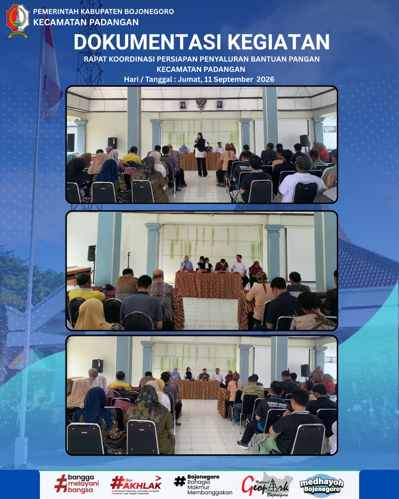 RAPAT KOORDINASI PERSIAPAN PENYALURAN BANTUAN PANGAN KECAMATAN PADANGAN