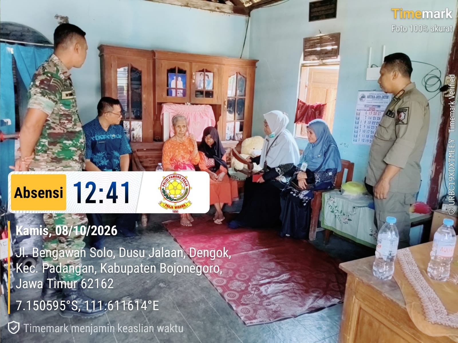 TINDAK LANJUT ADUAN MASYARAKAT TERKAIT ORANG TERLANTAR DI DESA PADANGAN RT.09 RW