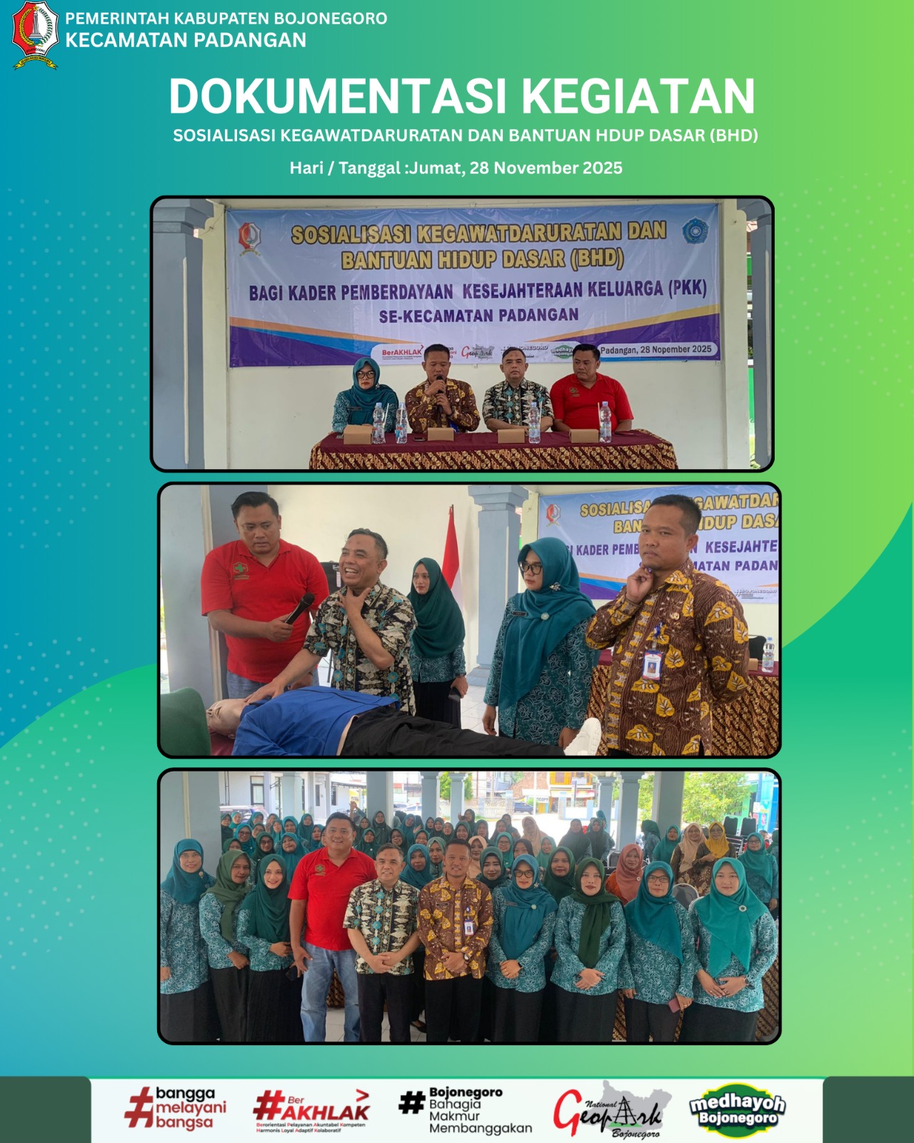SOSIALISASI KEGAWATDARURATAN DAN BANTUAN HDUP DASAR (BHD)