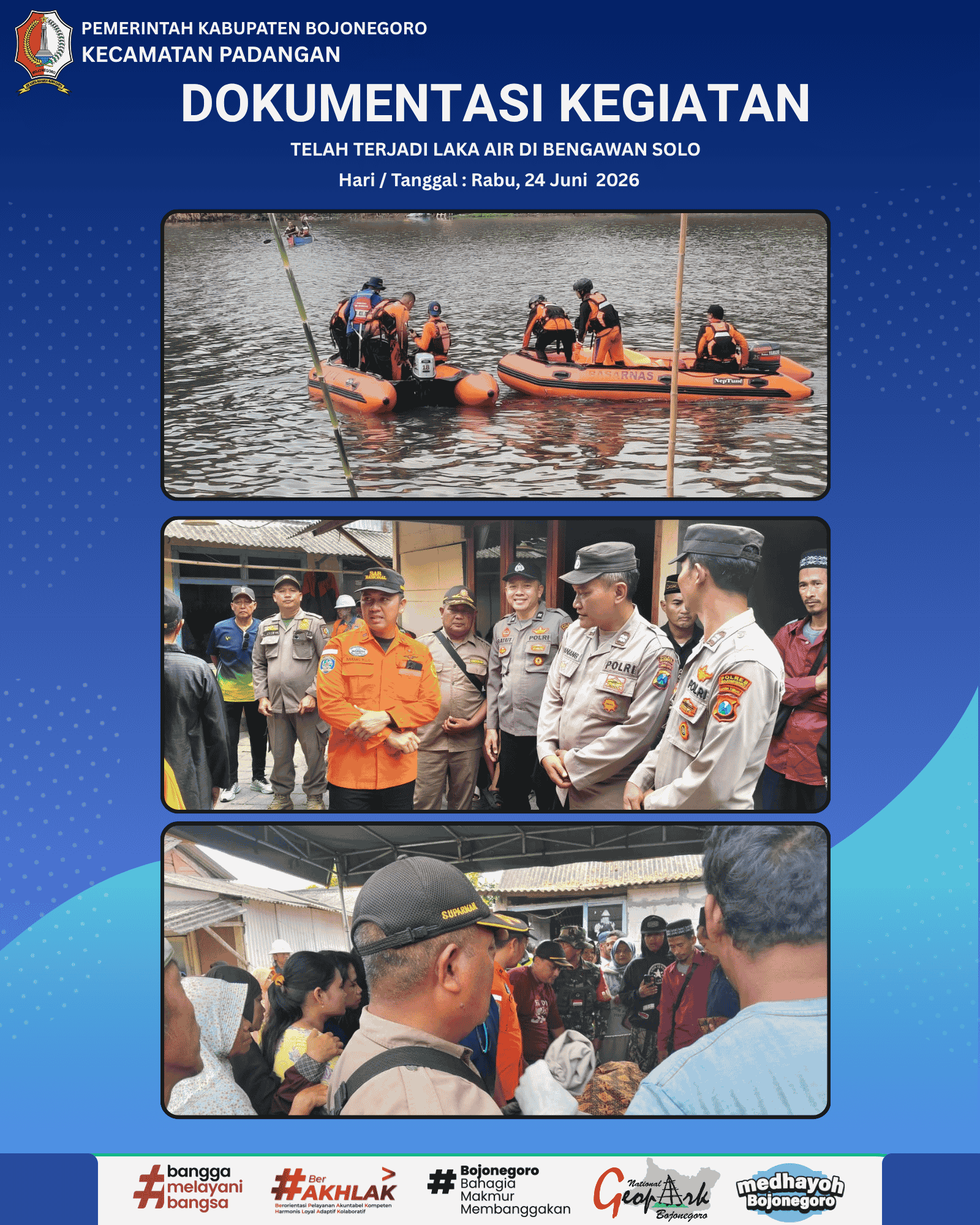 TELAH TERJADI LAKA AIR DI BENGAWAN SOLO